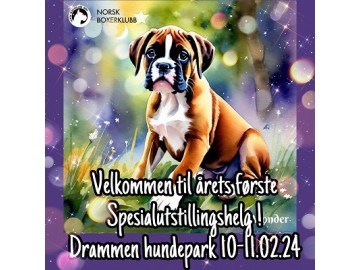 Velkommen til årets første spesialutstillinghelg i Drammen hundepark - 10. og 11. februar 