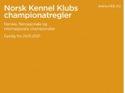 Championatregler pr. 01.01.2021  - Norske, flernasjonale og internasjonale.